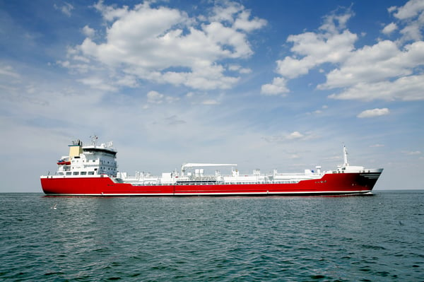 tanker red and white